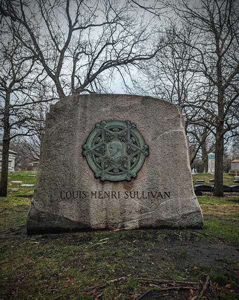 Louis Sullivan tombstone photo