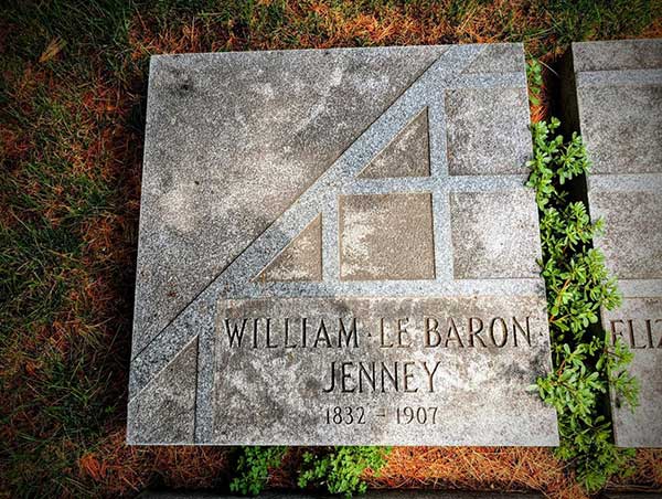 William Le Baron Jenney headstone photo