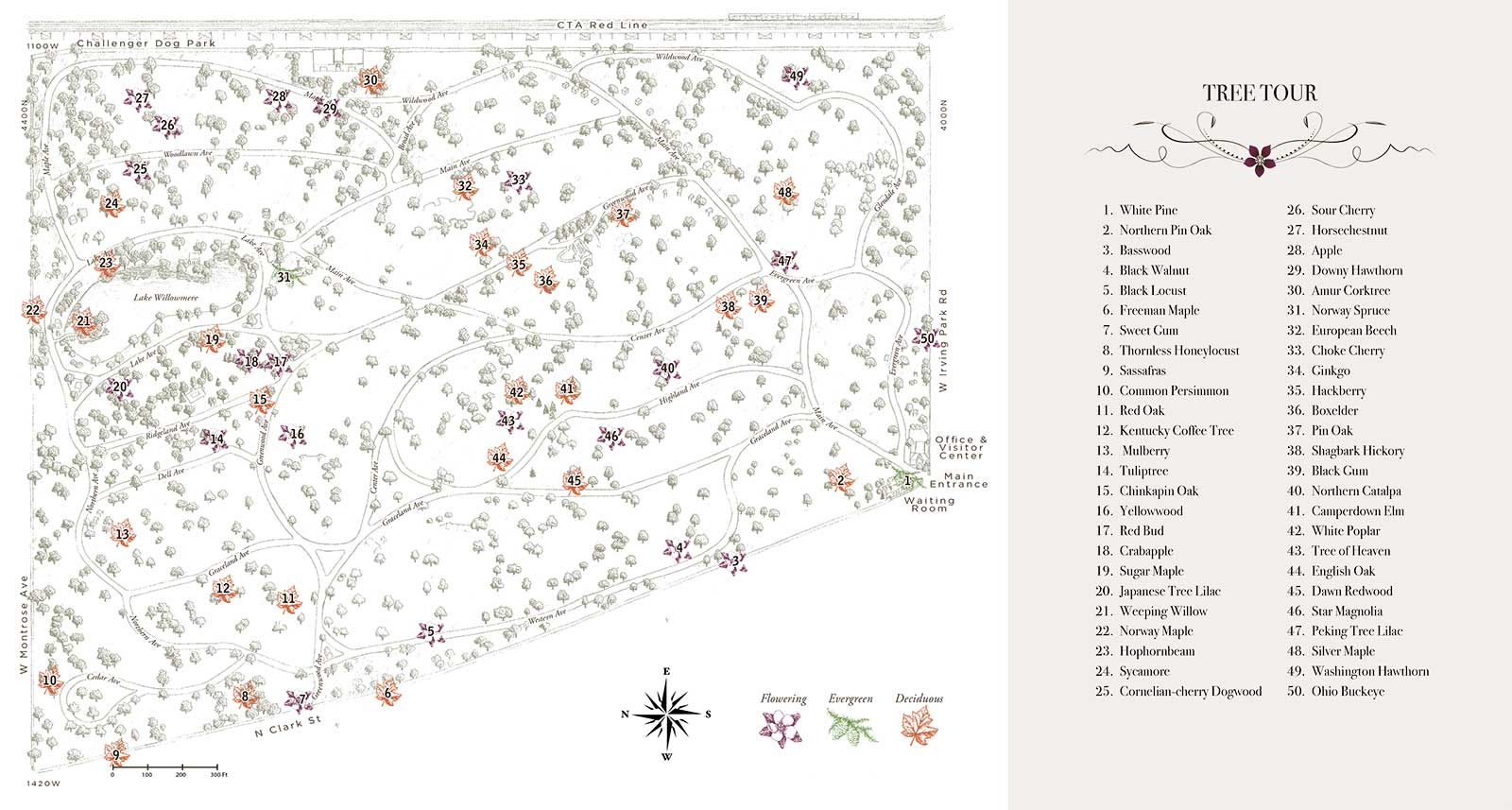 Tree tour 1 map image